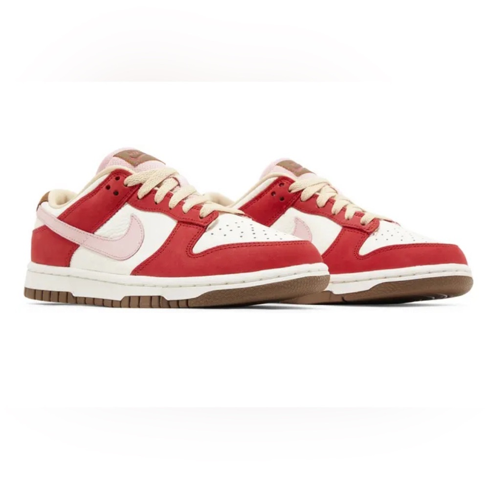 Women’s NIB Nike Red, White, Light Pink Dunk Low Premium Shoes - Women’s Size 9